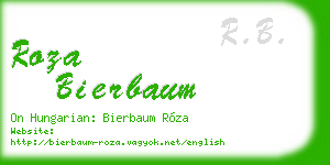 roza bierbaum business card