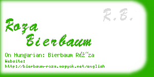 roza bierbaum business card